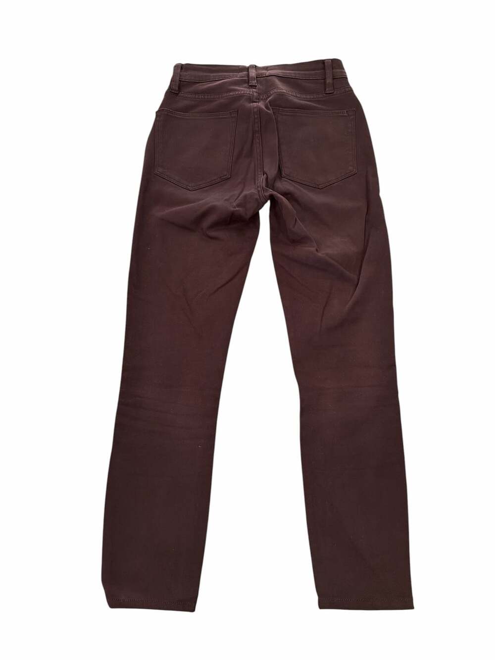 FRAME Le High Skinny Crop Jeans Brown High Rise Designer Denim Womens 25 Stretch